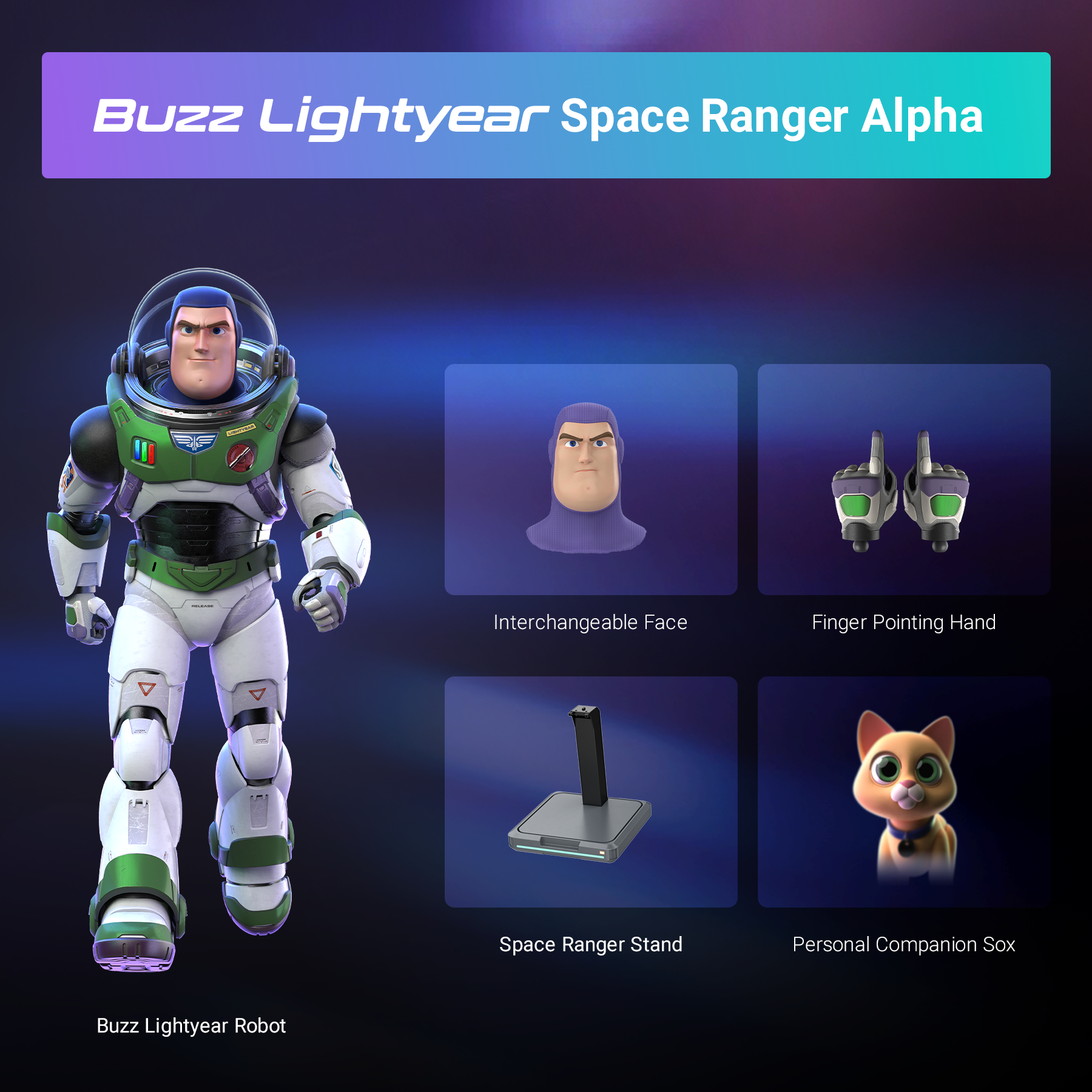 Robot Interactif Buzz l'Éclair Space Ranger Alpha